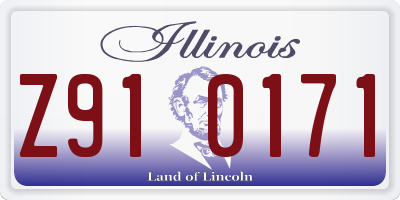 IL license plate Z910171
