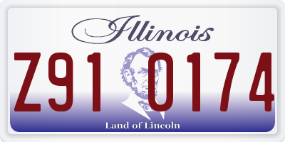 IL license plate Z910174