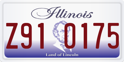 IL license plate Z910175