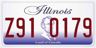 IL license plate Z910179