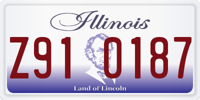 IL license plate Z910187