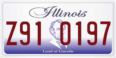 IL license plate Z910197