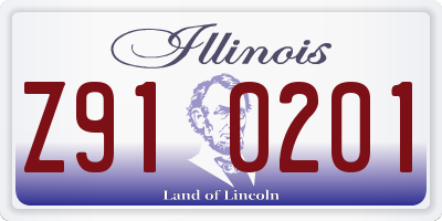 IL license plate Z910201