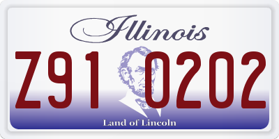 IL license plate Z910202