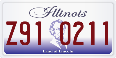 IL license plate Z910211