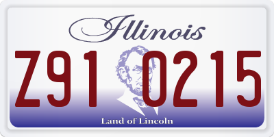 IL license plate Z910215