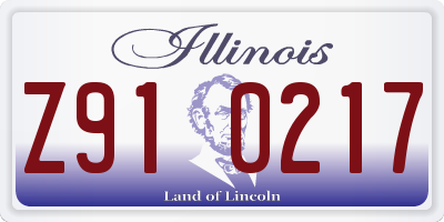 IL license plate Z910217