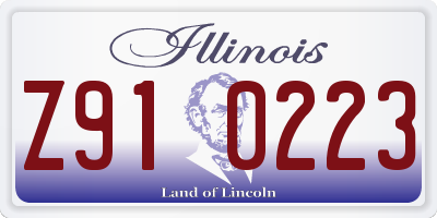IL license plate Z910223