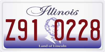 IL license plate Z910228