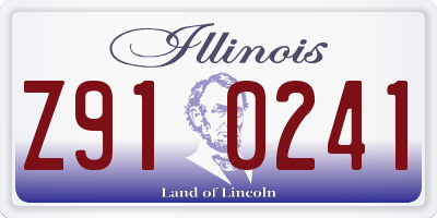 IL license plate Z910241