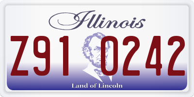 IL license plate Z910242