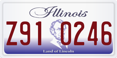 IL license plate Z910246