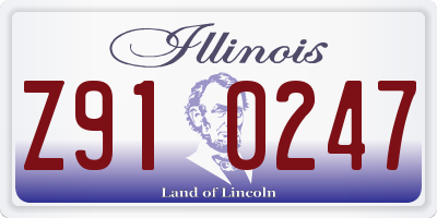 IL license plate Z910247