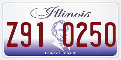 IL license plate Z910250