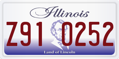 IL license plate Z910252