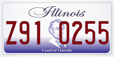 IL license plate Z910255