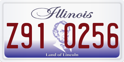 IL license plate Z910256