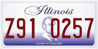 IL license plate Z910257