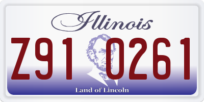 IL license plate Z910261