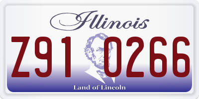 IL license plate Z910266