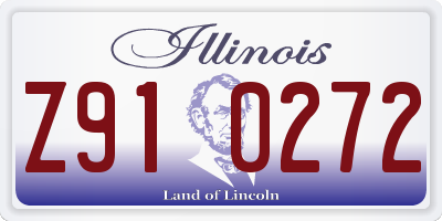 IL license plate Z910272
