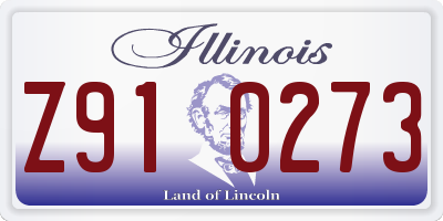 IL license plate Z910273