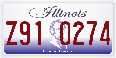 IL license plate Z910274