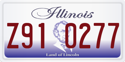 IL license plate Z910277