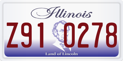 IL license plate Z910278