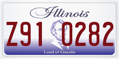 IL license plate Z910282