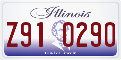IL license plate Z910290