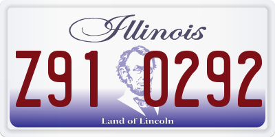 IL license plate Z910292