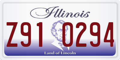 IL license plate Z910294