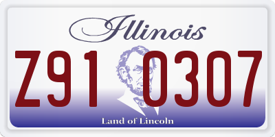 IL license plate Z910307