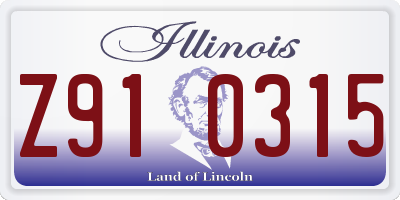 IL license plate Z910315