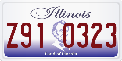 IL license plate Z910323