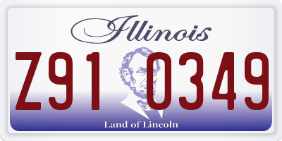 IL license plate Z910349