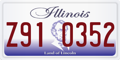IL license plate Z910352