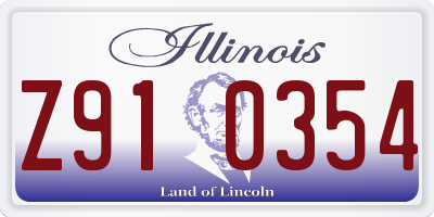 IL license plate Z910354