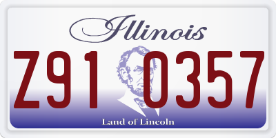 IL license plate Z910357
