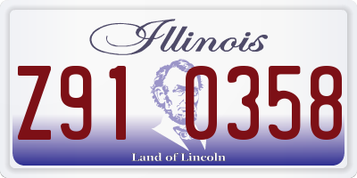 IL license plate Z910358