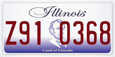 IL license plate Z910368