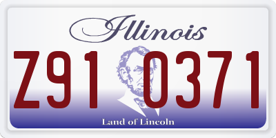 IL license plate Z910371