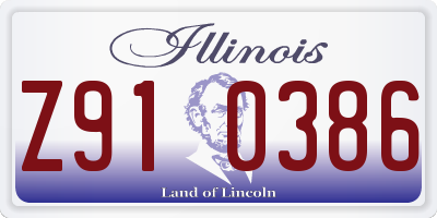 IL license plate Z910386