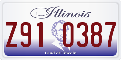 IL license plate Z910387