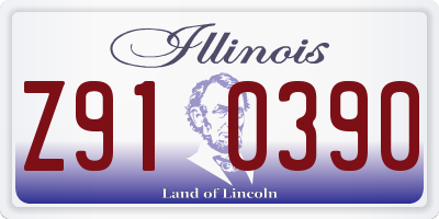 IL license plate Z910390