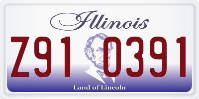 IL license plate Z910391