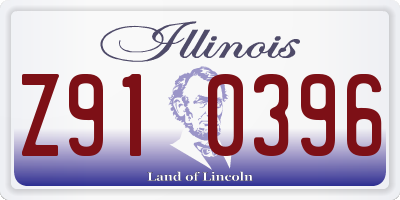 IL license plate Z910396
