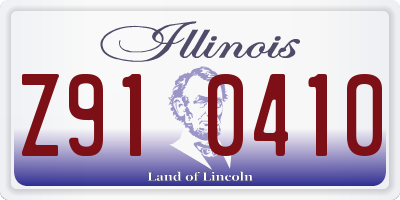 IL license plate Z910410