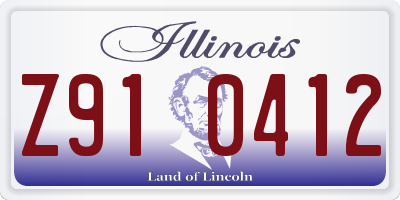 IL license plate Z910412
